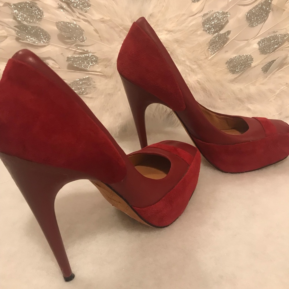 Womens Shoes L.A.M.B. Red Leisure Platforms
